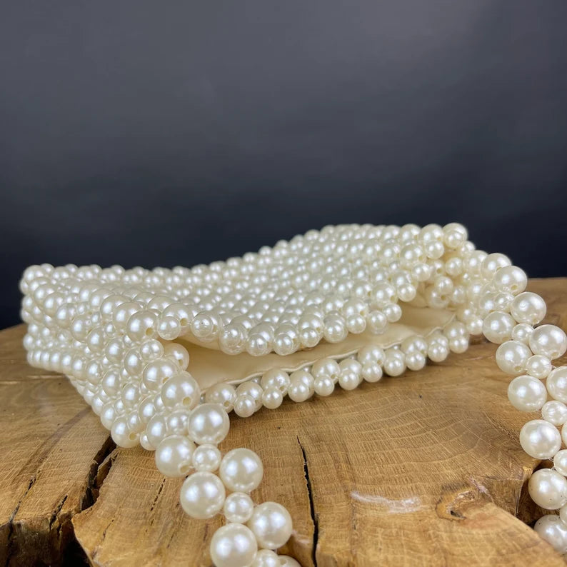Stylish Pearl Beaded Handbag For Women - Leechoo